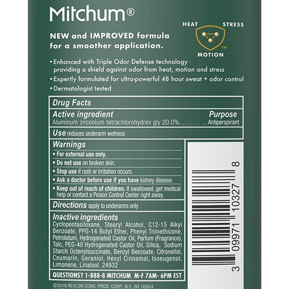 2X MITCHUM CLEAN CONTROL ANTIPERSPIRANT DEODORANT 48HR - Triple Odor Defense - Picture 2 of 2